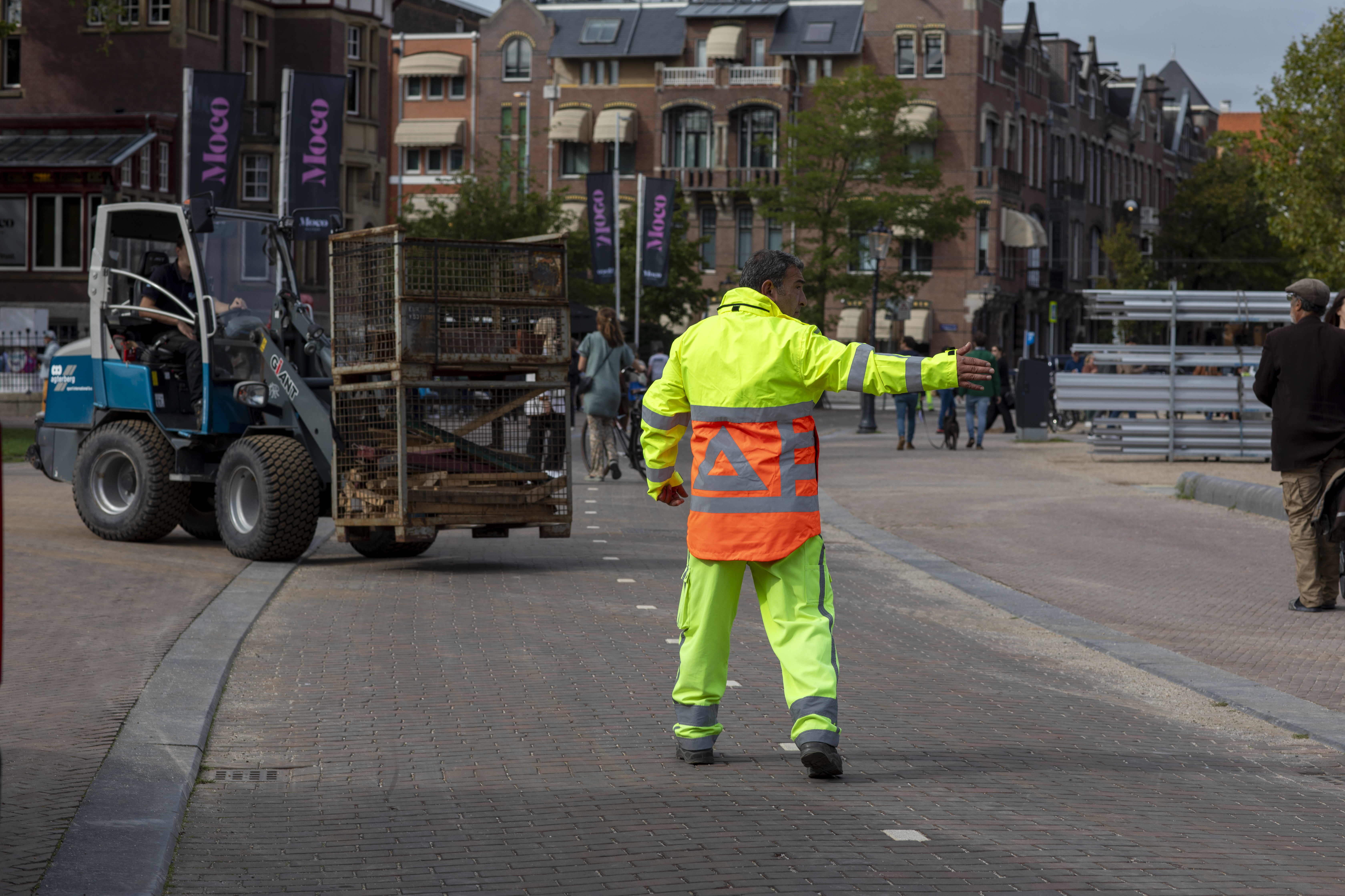Verkeersregelaar in actie